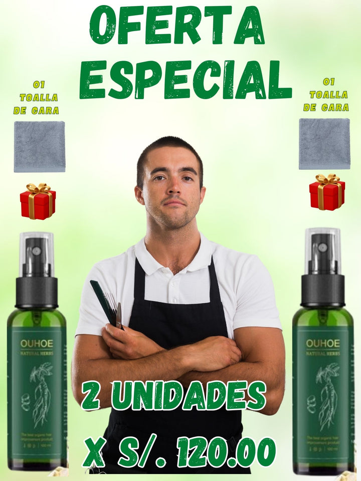 Tónico para crecimiento de Cabello (OUHOE)  + Regalo (TOALLA)